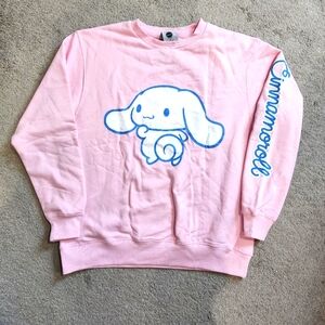 Pink Cinnamoroll crew neck sweater- Sanrio